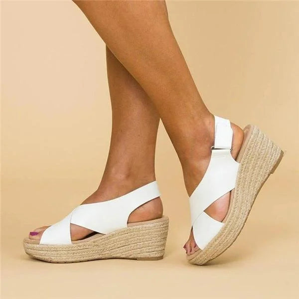 Taupe Women’s Espadrilles with Wedge Heel and Breathable Lightweight Design