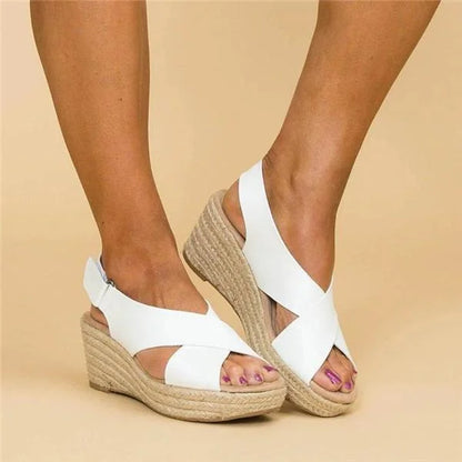 Taupe Women’s Espadrilles with Wedge Heel and Breathable Lightweight Design