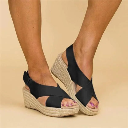 Taupe Women’s Espadrilles with Wedge Heel and Breathable Lightweight Design