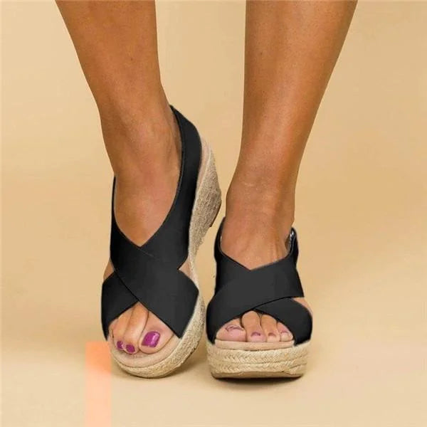 Taupe Women’s Espadrilles with Wedge Heel and Breathable Lightweight Design
