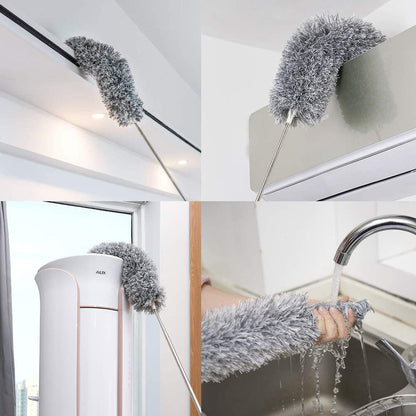 Telescopic Duster with Extendable Reach and Washable Design