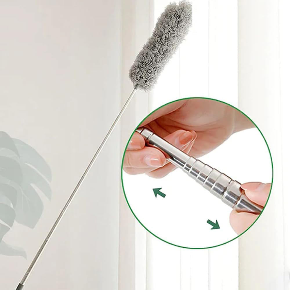 Telescopic Duster with Extendable Reach and Washable Design