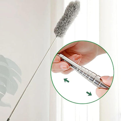 Telescopic Duster with Extendable Reach and Washable Design