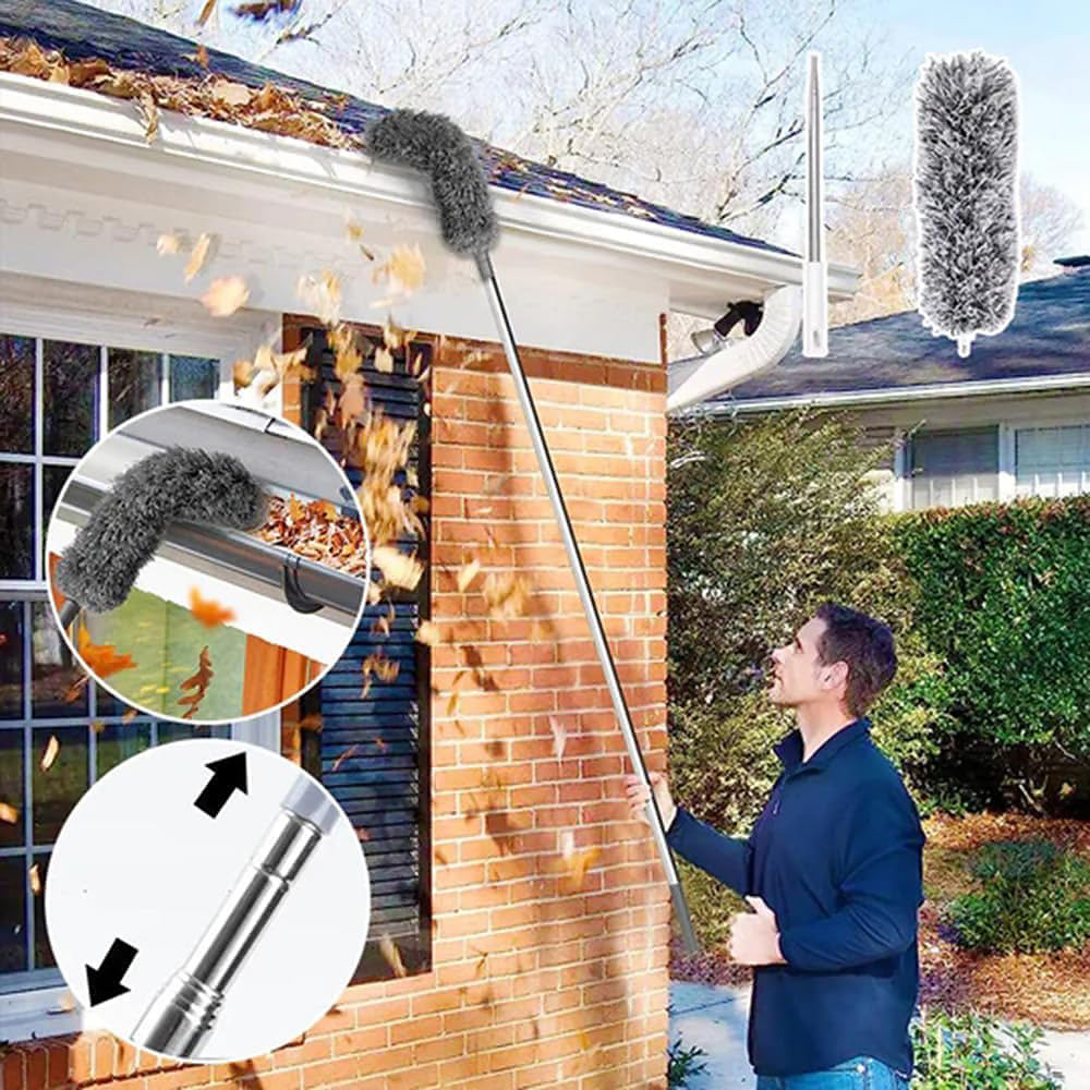 Telescopic Duster with Extendable Reach and Washable Design