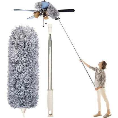 Telescopic Duster with Extendable Reach and Washable Design