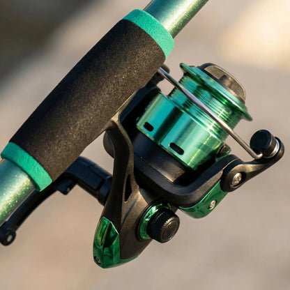 Telescopic Travel Fishing Rod Set with Spinning Reel Baits and Hooks