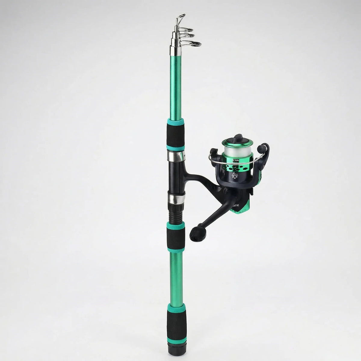 Telescopic Travel Fishing Rod Set with Spinning Reel Baits and Hooks