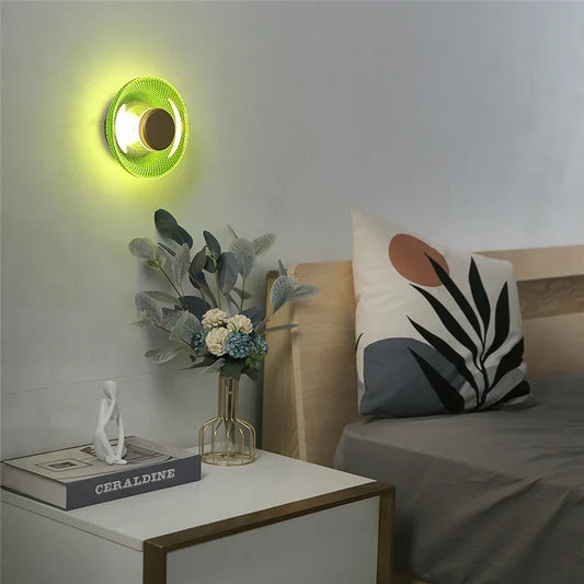 Textured Coloured Glass LED Wall Sconce