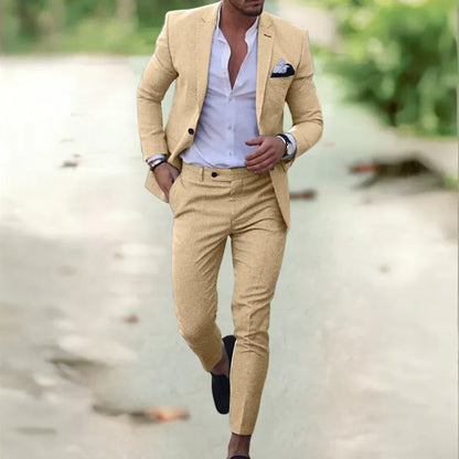 Thorne Modern Tailored Suit Elegant Formal Jacket and Trousers Set