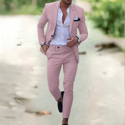 Thorne Modern Tailored Suit Elegant Formal Jacket and Trousers Set