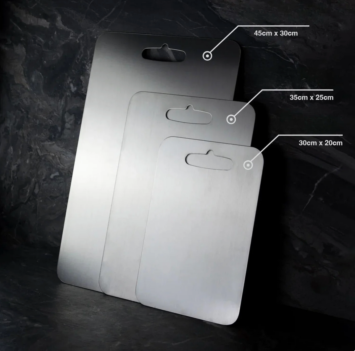 Titanium Cutting Board with Scratch-Resistant and Non-Porous Surface