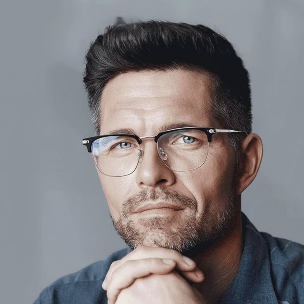 Titanium Reading Glasses with Matte Frame for Computer Use