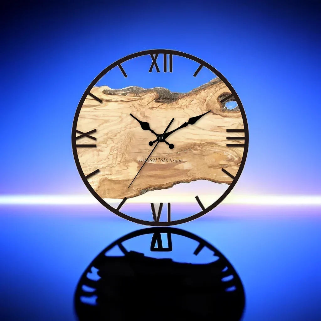 Transparent Acrylic Wall Clock with Clear Dial and Silent Movement