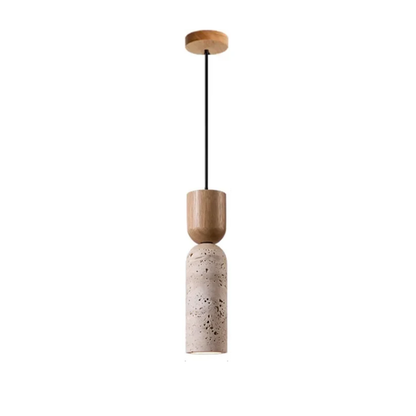 Travertine Wood Pendant LightTravertine Wood Pendant Light