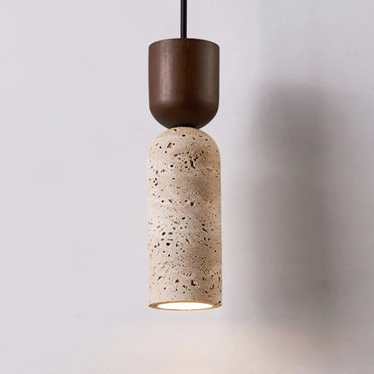 Travertine Wood Pendant LightTravertine Wood Pendant Light