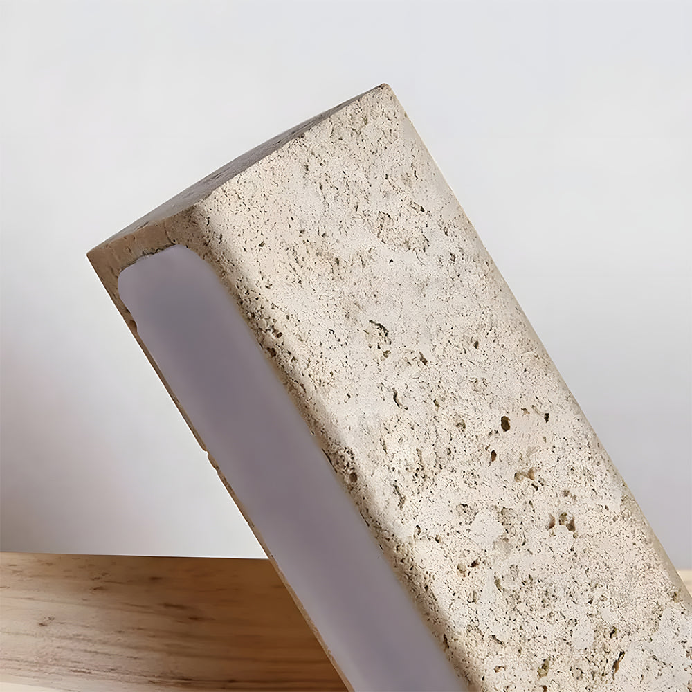 Travertine and Wood LED Wall Light for Modern Interiors