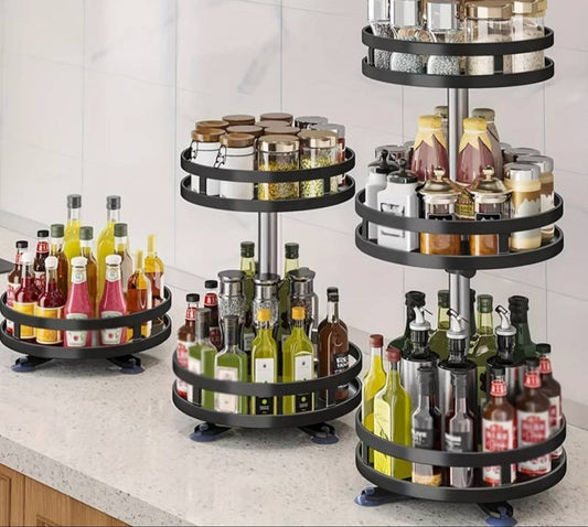 Estantería de almacenamiento giratoria 360 de TwistRack con diseño ajustable para organizar el hogar y ahorrar espacio