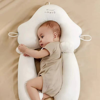 U-Shaped Infant Pillow with Adjustable Neck Support in Organic Cotton
