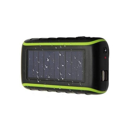 USB Hand Crank Solar Power Bank with LED Flashlight
