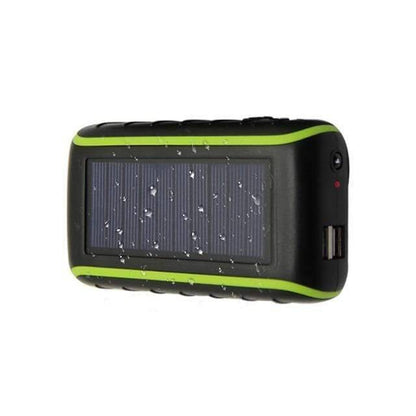 USB Hand Crank Solar Power Bank with LED Flashlight
