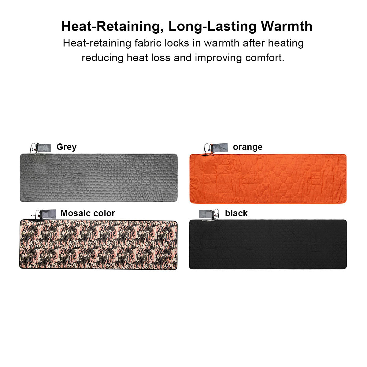 USB Heated Yoga Mat with Five Heating Zones and Adjustable Temperature