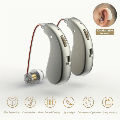 USB Rechargeable Bluetooth Hearing Aid with Noise Suppression