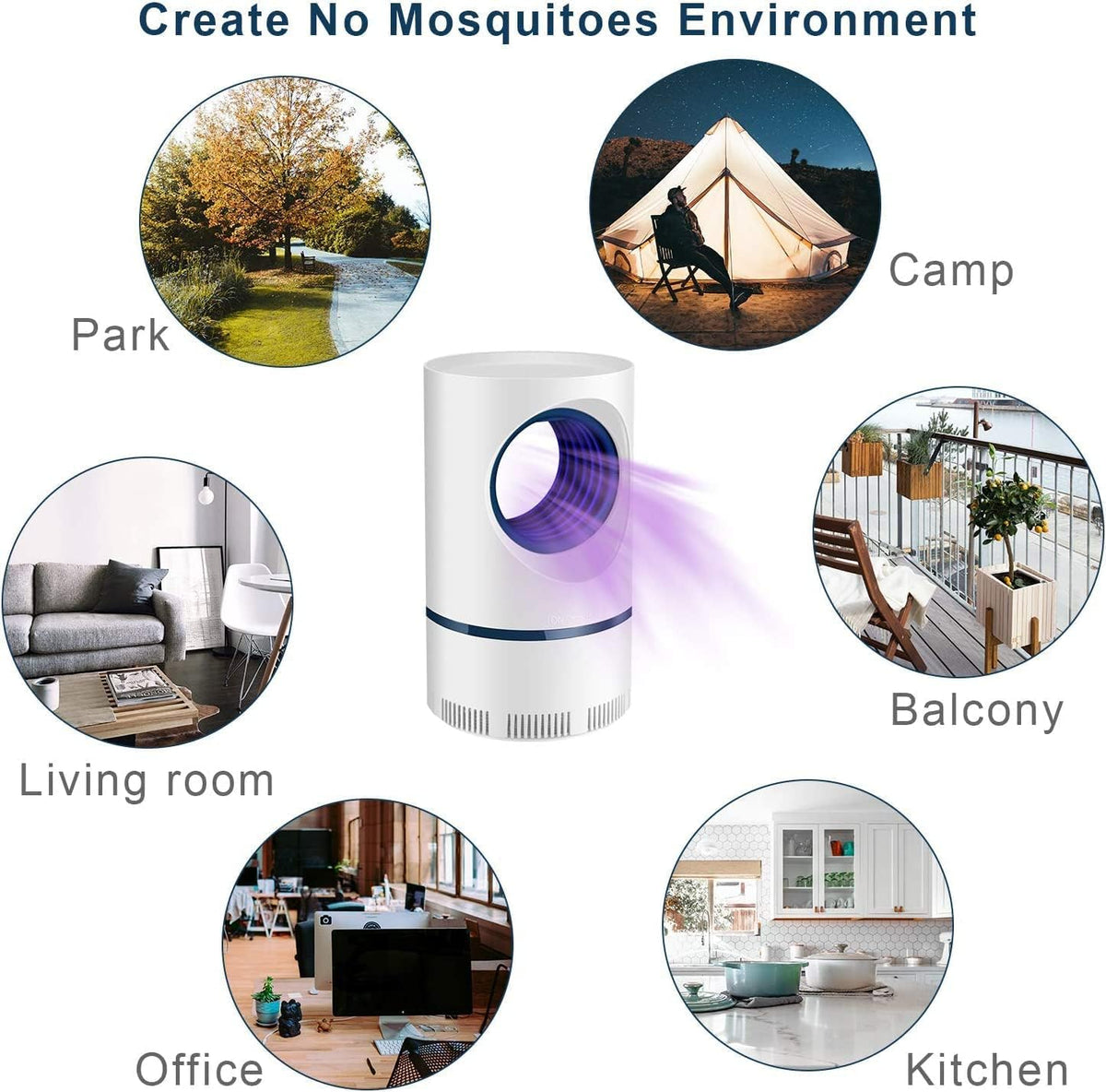 UV Mosquito and Fly Trap with 365nm Light and Vacuum Suction