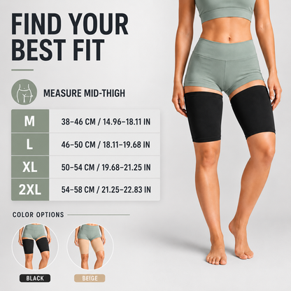 Ultra Thin Thigh Compression Sleeve for Discreet Support and Sports
