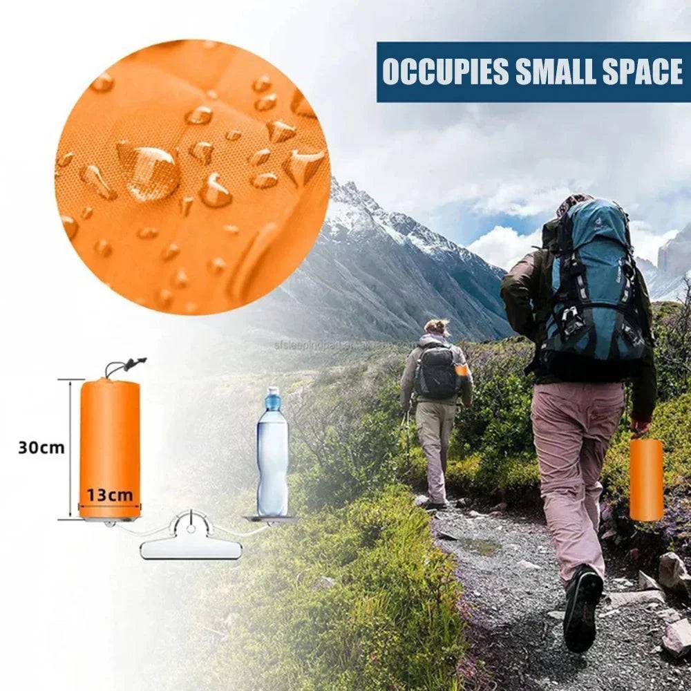 Ultralight Inflatable Camping Mattress with Built-In Foot Pump and Pillow