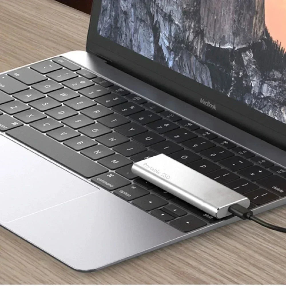 Ultrathin External Hard Drive 256GB with USB-C and Portable Design