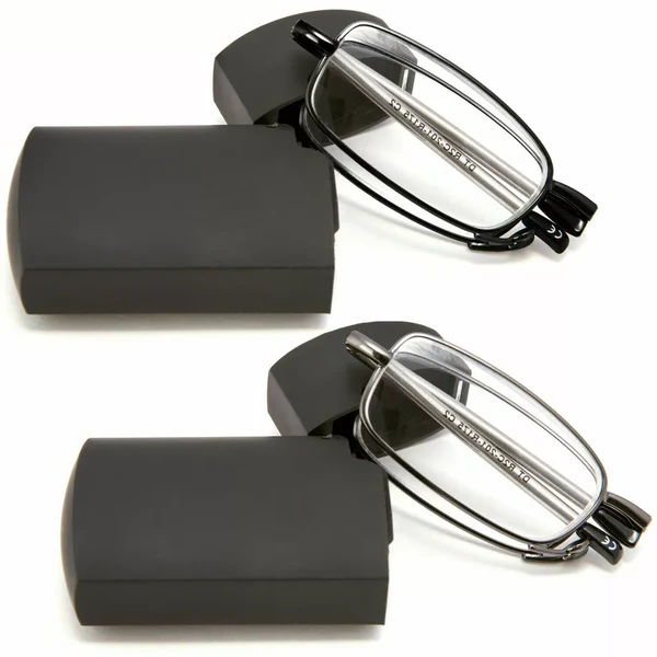 Unisex Folding Reading Glasses with Protective Case and Adjustable Frame