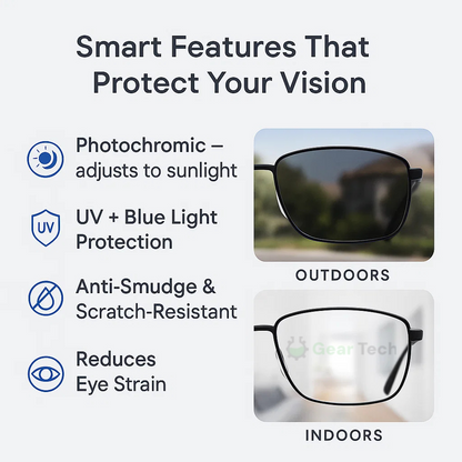 Unisex Progressive Multifocal Reading Glasses with Blue Light and Scratch-Resistant Lenses