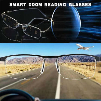 Unisex Progressive Multifocal Reading Glasses with Blue Light and Scratch-Resistant Lenses