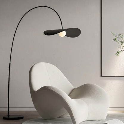 Wabi Sabi Handcrafted Iron and Acrylic Floor Lamp with Adjustable Height
