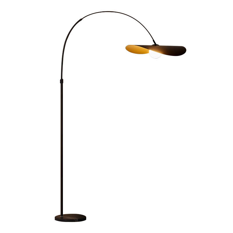 Wabi Sabi Handcrafted Iron and Acrylic Floor Lamp with Adjustable Height