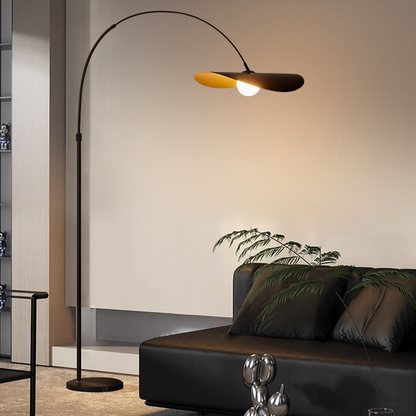 Wabi Sabi Handcrafted Iron and Acrylic Floor Lamp with Adjustable Height