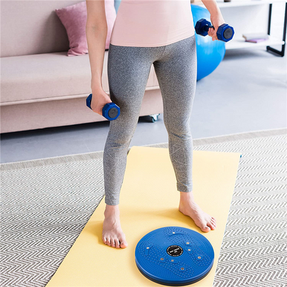 Waist Twister Exercise Board with Grip Straps for Home Workouts