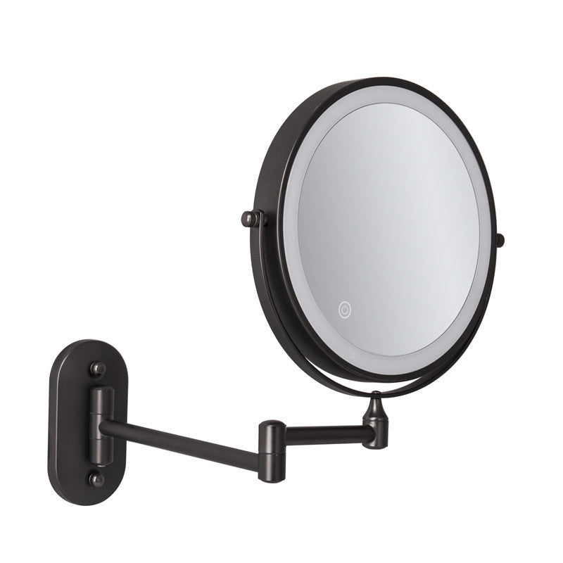 Wall Mounted Rechargeable LED Shaving Mirror with 1X/10X Magnification