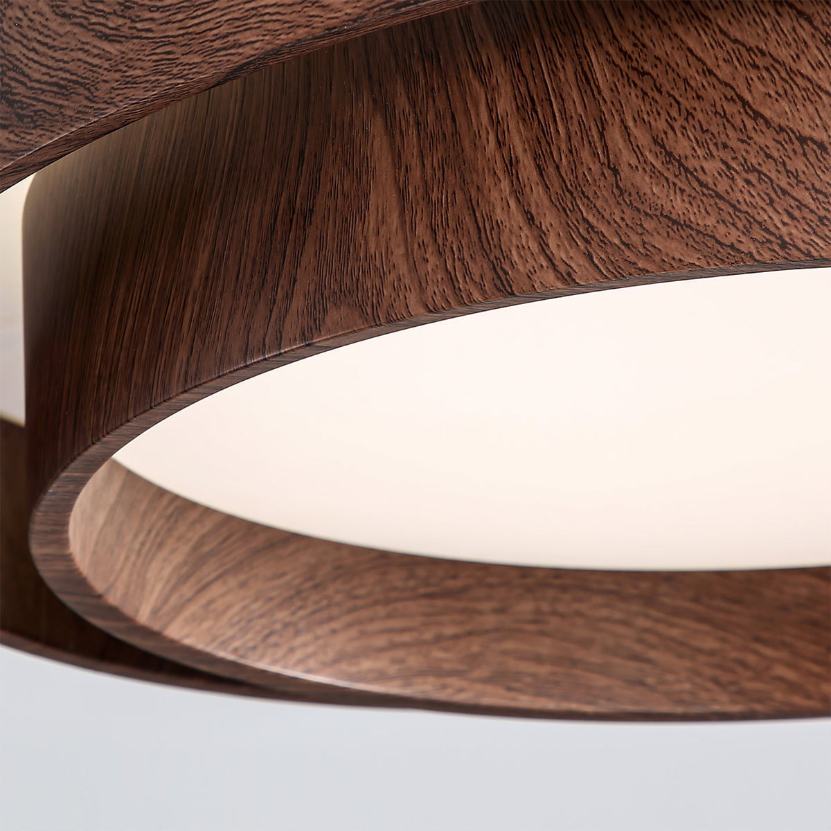 Walnut Finish LED Ceiling Light