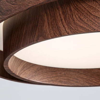 Walnut Finish LED Ceiling Light