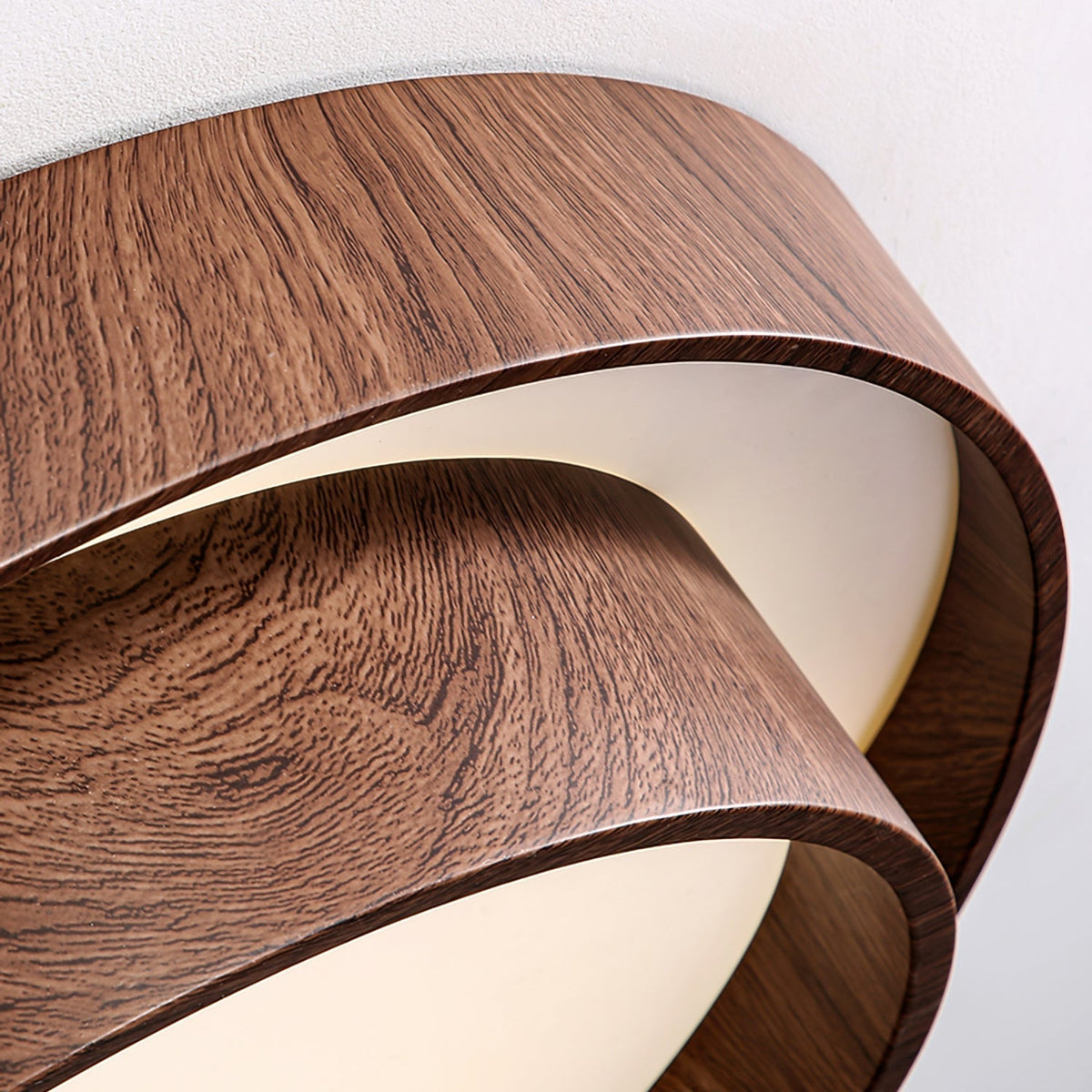 Walnut Finish LED Ceiling Light
