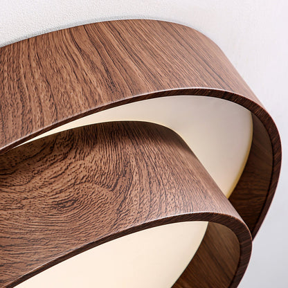 Walnut Finish LED Ceiling Light