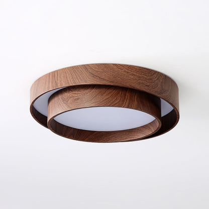 Walnut Finish LED Ceiling Light