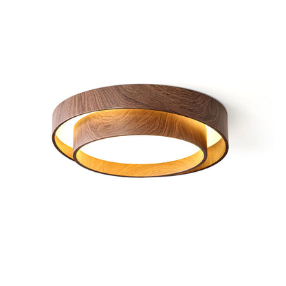 Walnut Finish LED Ceiling Light