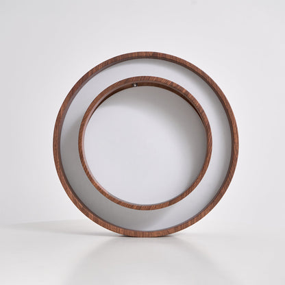 Walnut Finish LED Ceiling Light