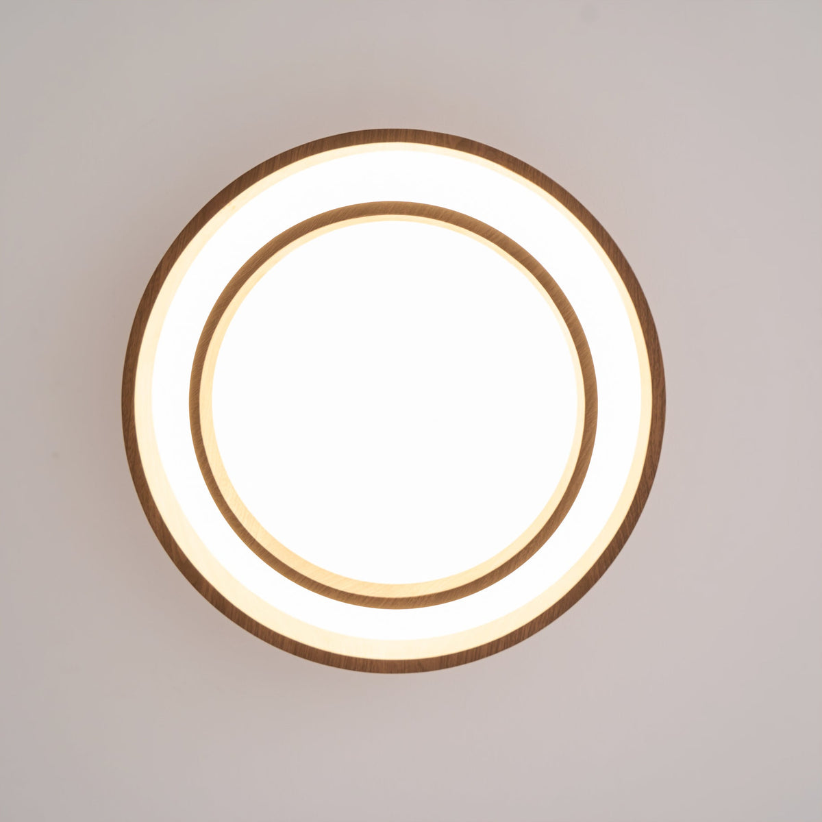 Walnut Finish LED Ceiling Light