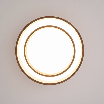 Walnut Finish LED Ceiling Light