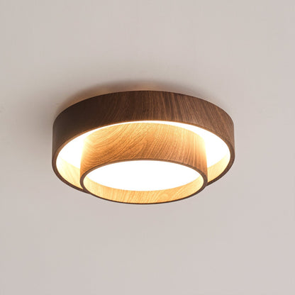 Walnut Finish LED Ceiling Light