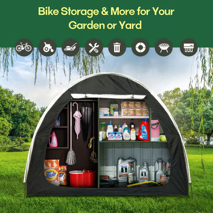 Waterproof Bike Storage Tent for 2 Adult Bikes with Oxford Fabric and Zipper Closure