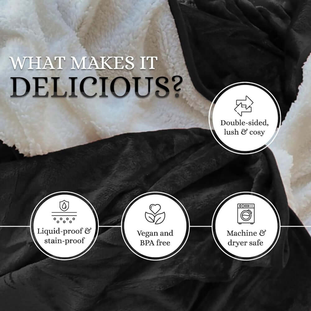 Waterproof Blanket with Soft Polyester Top and Easy-Care Design